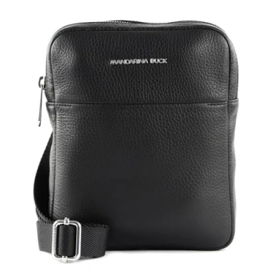 Afbeelding van MANDARINA DUCK Leren Schoudertas Mellow Urban Crossover Bag Nero Zwart