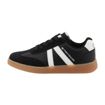 Afbeelding van TOM Tailor Sneakers laag voor kinderen, Maat: 35, Black white Pu