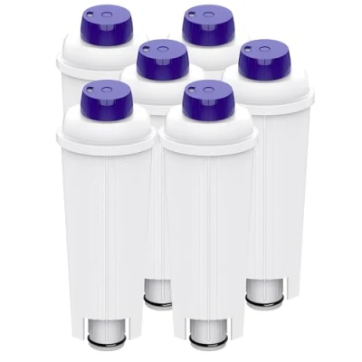 Afbeelding van Delonghi Set van 6 waterfilters voor koffiemachine met actieve koolontharder De&#039;Longhi ECAM, ETAM, EC, BC Serie
