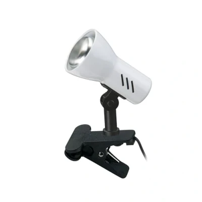 Afbeelding van BRILONER Nachtlampje, bureaulamp, tafellamp, leeslamp, clipclip, draaibaar, snoerschakelaar, wit
