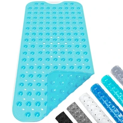Afbeelding van Baozun Badmat antislip en machinewasbaar 100 x 40 cm Doorschijnend groen
