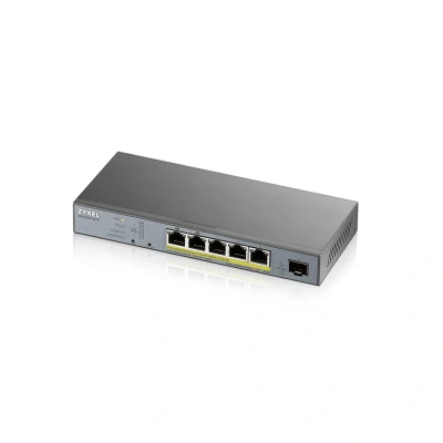 Afbeelding van Zyxel GS1350 6HP EU0101F netwerk switch Managed L2 Gigabit Ethernet (10/100/1000) Power over (PoE) Grijs
