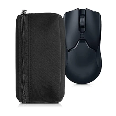 Afbeelding van kwmobile computermuis hoes geschikt voor Universal Gaming Mouse hoesje Muis beschermhoes met rits case van neopreen in zwart