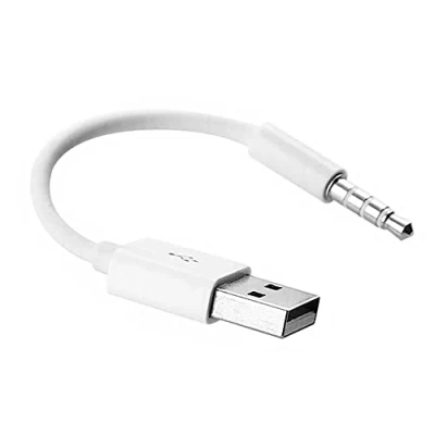 Afbeelding van OcioDual Kabel 3,5 mm USB aansluiting Sync Data oplader voor Apple iPod Shuffle 3/4/5/6/7, wit