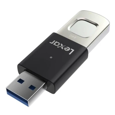 Afbeelding van Lexar JumpDrive Fingerprint F35 PRO 64 GB USB 3.0 geheugenstick, tot 300 MB/s lezen/150 schrijven, stick, 10 toegestane vingerafdruk ID&#039;s, geheugenstick (LJDF35P064G RNBNG)