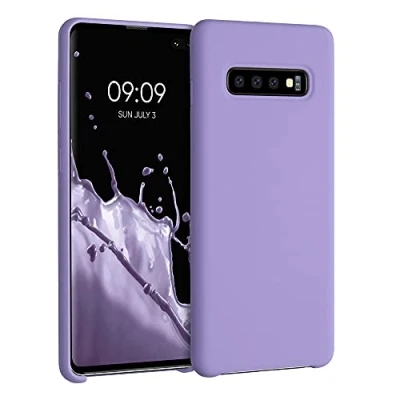 Afbeelding van kwmobile telefoonhoesje geschikt voor Samsung Galaxy S10 Plus / S10+ Hoesje met siliconen coating Smartphone case in violet lila