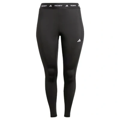 Afbeelding van adidas Performance Techfit Stash Pocket Fulllength PLUS SIZE Legging, Dames, Maat: 46 48, Black