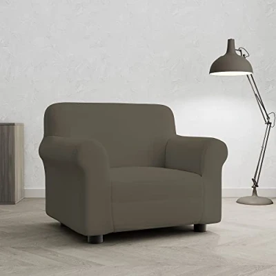Afbeelding van Italian Bed Linen Bi elastische bankovertrek, de mooiste taupe, 1 zits
