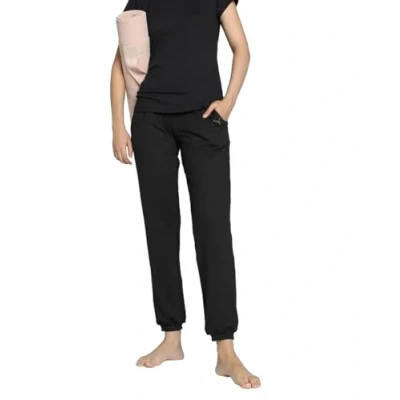 Afbeelding van Puma Studio Foundations Jogger Trainingsbroek, Dames, Maat: Large, Black