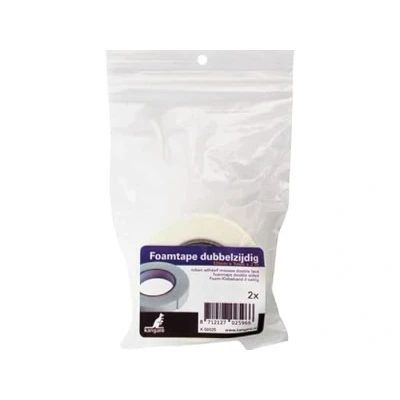 Afbeelding van Kangaro foamtape dubbelzijdig smal 12mmx1mmx2m 2 rollen K 50025