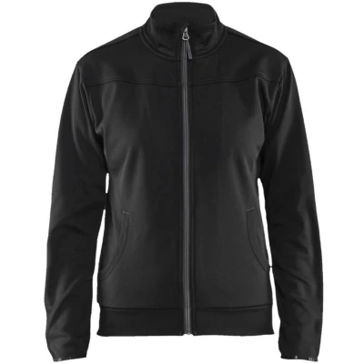 Afbeelding van Blaklader Dames service sweatshirt met rits 3394 2526 Zwart/Donkergrijs