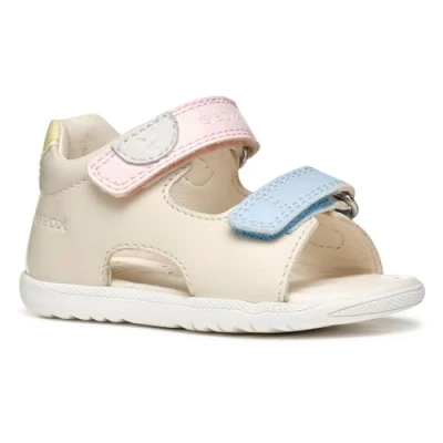 Afbeelding van Geox Outdoorsandalen voor kinderen, Maat: 18, light ivory yellow Leer/ synthetisch