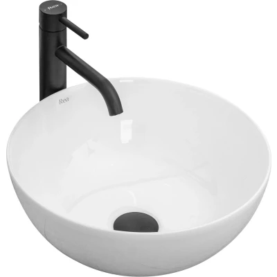 Afbeelding van REA Stella Opzetwastafel Waskom Ø 36 x 15 cm Glans Wit