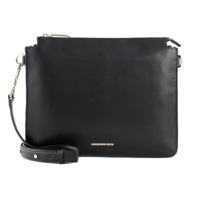 Afbeelding van MANDARINA DUCK Leren Schoudertas Luna Crossover Black Zwart