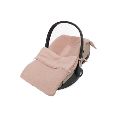 Afbeelding van Jollein Voetenzak voor Autostoel &amp; Kinderwagen (Wild Rose) Basic Knit Katoen Footmuff Maxi Cosi, of 42x82cm