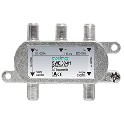 Afbeelding van Axing SWE 30 01 satelliet en terrestrische antenne koppeling/TNT voor Twin LNB, 2 uitgangen
