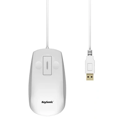 Image de KeySonic KSM 3020M W Souris 5 boutons filaire USB blanc