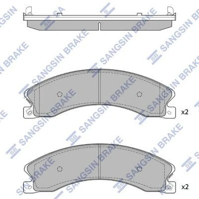 Afbeelding van Hi Q SP1615 Remblokkenset Vooras, Achteras