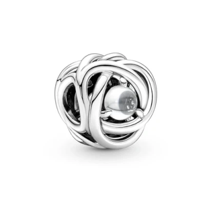 Afbeelding van Pandora Moments Eternity Circle Charm Sterling zilver met heldere zirkonia, zilver, Zirkonia