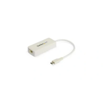 Image de StarTech.com Adaptateur USB C vers Ethernet Gigabit avec port 3.0 blanc (US1GC301AUW) réseau + 3.1 Gen 2