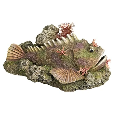 Afbeelding van Nobby aqua deco steen vis met planten 21 x 14,5 9 cm