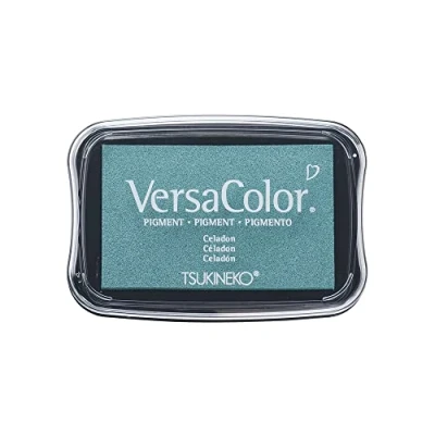 Afbeelding van Rayher Hobby 29017408 Tsukineko Versa Color Pigment stempelkussen Celadon inkt op waterbasis, 9,6 x 6,3 1,8 cm