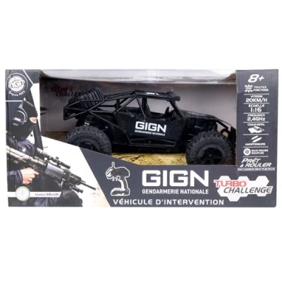 Afbeelding van TURBO CHALLENGE Buggy GIGN Elite 099226 Op afstand bestuurbare auto Zwart 1/16 Klaar om te rijden Oplaadbare batterij en batterijen inbegrepen Metaal Vanaf 8 jaar