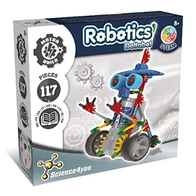 Afbeelding van Science4you Deltabot robotset, robotbouwpakket met 117 onderdelen voor kinderen vanaf 8 jaar Bouw een interactieve robot dit bouwspeelgoed Zelf aan de slag, STEAM speelgoed