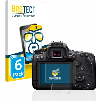 Afbeelding van BROTECT Screenprotector voor Canon EOS 90D Folie Beschermfolie transparant (6 Stuks)