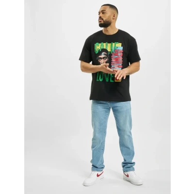 Afbeelding van Mister Tee Tupac California Love Retro Oversize Heren T shirt S Zwart