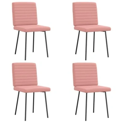 Afbeelding van vidaXL Eetkamerstoelen 4 st imitatieleer roze