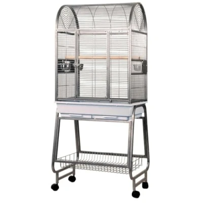 Afbeelding van Strong Papegaaienkooi Villa Nora 67,7x51,5x154 cm grijs 93083