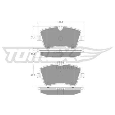 Afbeelding van TOMEX brakes TX 12 78 Remblokkenset Vooras Geschikt voor slijtage waarschuwingscontact MERCEDES BENZ: C Class Saloon, Coupe, CLK Coupe