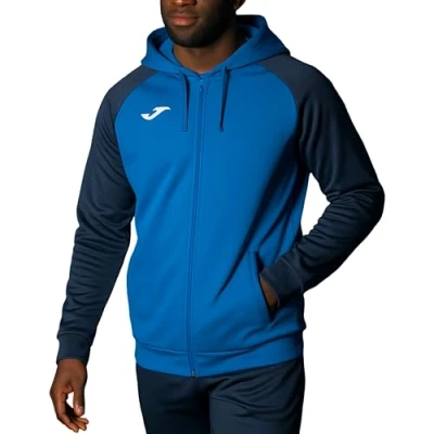 Afbeelding van Joma Academy IV Jas Met Kap Heren Marine / Fluor Turquoise Maat: 2XL