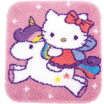 Afbeelding van Smyrna knooptapijt Hello Kitty op Unicorn 0153316