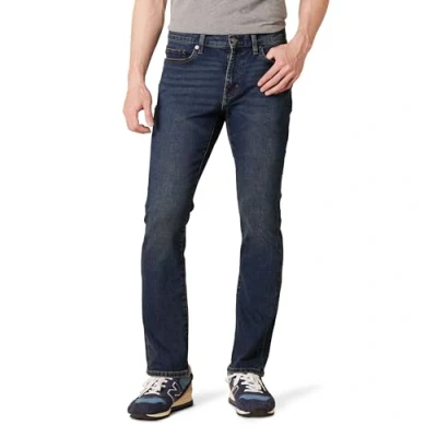 Image de Amazon Essentials Jean slim bootcut Men&#039;s, Délavé Foncé, 30W / 32L