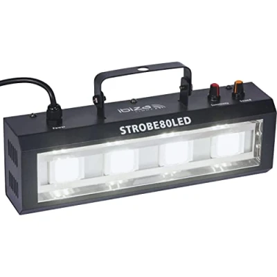 Image de Ibiza STROBE80LED Lampe à effet stroboscope LEDs de 4x20W Noir