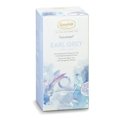 Afbeelding van Ronnefeldt Teavelope Earl Grey gearomatiseerde zwarte thee, 25 x 1,5 g theezakjes