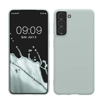 Afbeelding van kwmobile telefoonhoesje geschikt voor Samsung Galaxy S21 Hoesje smartphone Back cover in cool mint