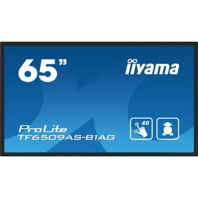 Image de iiyama ProLite TF6539AS B1AG Classe de diagonale 65&quot; (64.5&quot; visualisable) écran LCD rétro éclairé par LED signalisation numérique avec lecteur média intégré et tactile (multipoint) Android 4K UHD (2160p) 3840 x 2160 noir