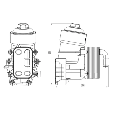 Afbeelding van Behuizing, oliefilter NRF 31838