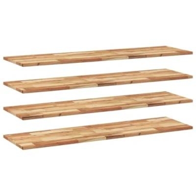 Afbeelding van vidaXL Zwevende planken, 4 stuks, 140 x 40 2 cm, massief acacia met olie