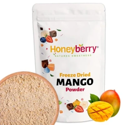 Afbeelding van Gelyophiliseerd mango poeder (100 g) zonder toevoeging van suiker, 100% natuurlijk, glutenvrij, veganistisch
