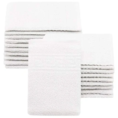 Afbeelding van ZOLLNER 20 washandjes set 16 x 22 cm katoenmix 340 g/m² wit