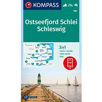 Afbeelding van KOMPASS Wanderkarte 708 Ostseefjord Schlei, Schleswig 1:35.000