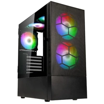 Afbeelding van Kolink Observatory MX Mesh ARGB Midi tower Case Black PC Behuizing, Gaming behuizing Zwart