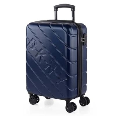 Afbeelding van DKNY Travel Bagage Set 4 Wheeled Lichtgewicht Set. TSA cijferslot, Marinier