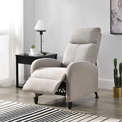 Afbeelding van Verstelbare relaxfauteuil 102x60x92 cm stof bruin