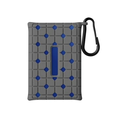 Afbeelding van kwmobile case voor harde schijf geschikt Samsung T7 Portable SSD cover van silicone In grijs