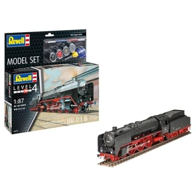 Afbeelding van 1:87 Revell 62172 Express locomotive BR01 with tender 2&#039;2&#039; T32 Model Set Plastic Modelbouwpakket
